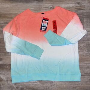 NWT SPLENDID WAFFLE weave thermal ombre long sleeve top size M